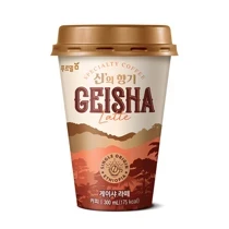 커피음료 썸네일이미지, 브랜드: 푸르밀 제품명: 게이샤 라떼 용량: 300ml